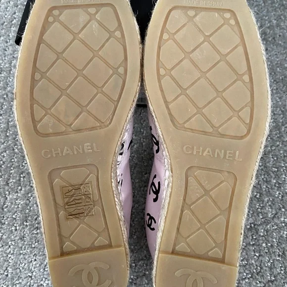 Authentic Chanel Pink and Black Espadrilles - Picture 7 of 7